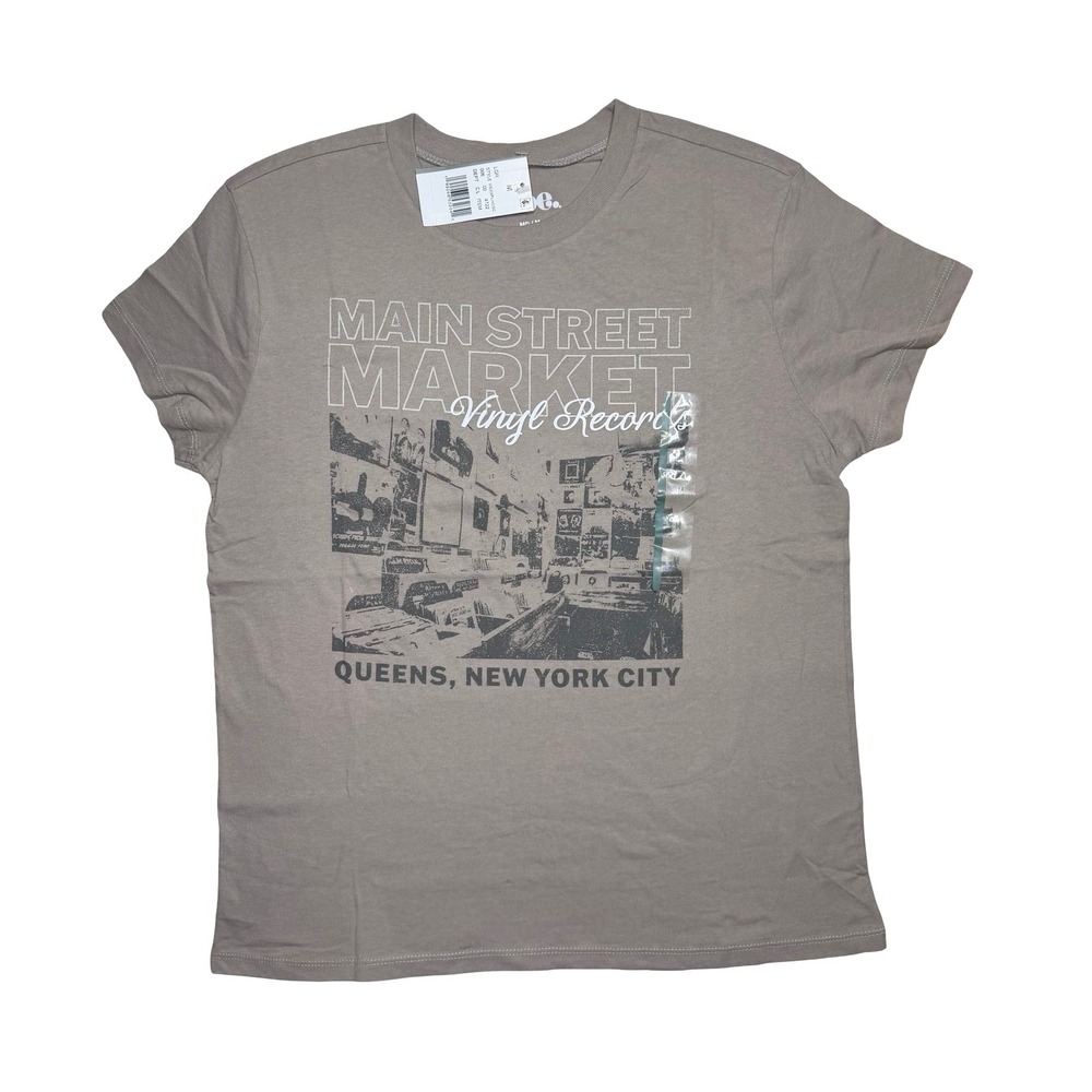 New York Main Street market vinyl records women's top target shirt
